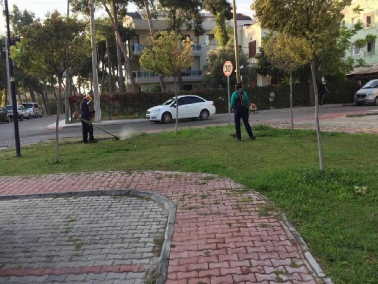 Didim’de yeşil alanlarda bakım çalışmaları sürüyor 1 didimde yesil alanlarda bakim calismalari suruyor YH3EYA1M